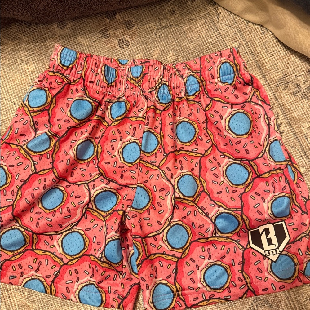 Boys' Donut Print Shorts - Pink and Blue